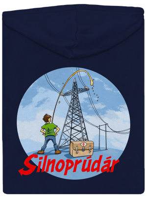 Silnoprúdár pánska mikina na zips Navy