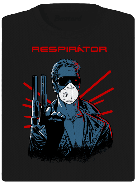 Respirátor dámske športové tričko Black