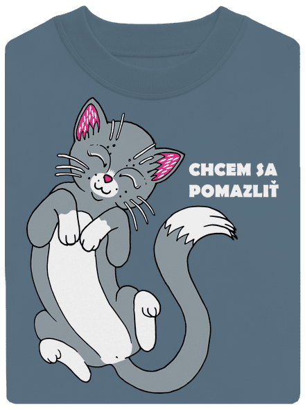 Chcem sa pomazliť unisex mikina bez kapucne Nordic Blue