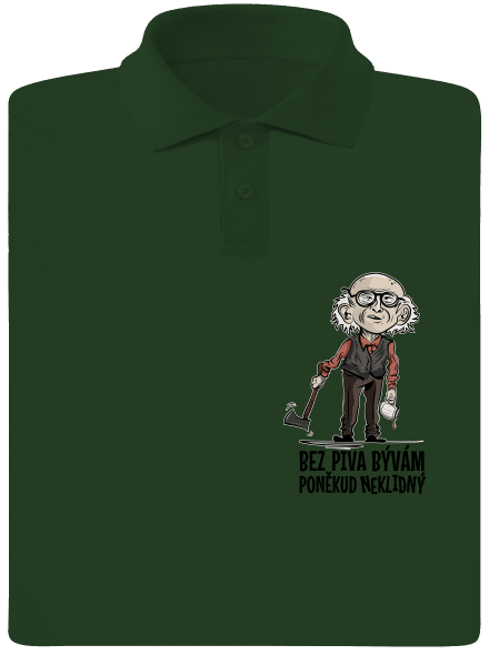 Neklidný bez piva pánska polokošeľa Bottle Green Mal