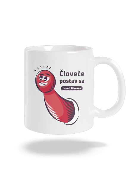 Človeče postav sa klasický hrnček White