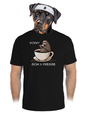 V presse pánske športové tričko Black