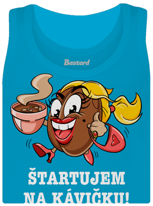 Štartujem na kávičke dámske tielko klasické Blue Atol