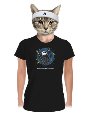 Padá server dámske športové tričko Black