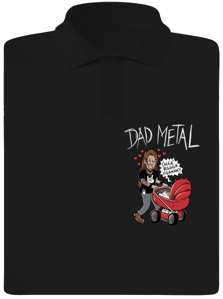 Dad metal pánska polokošeľa Black