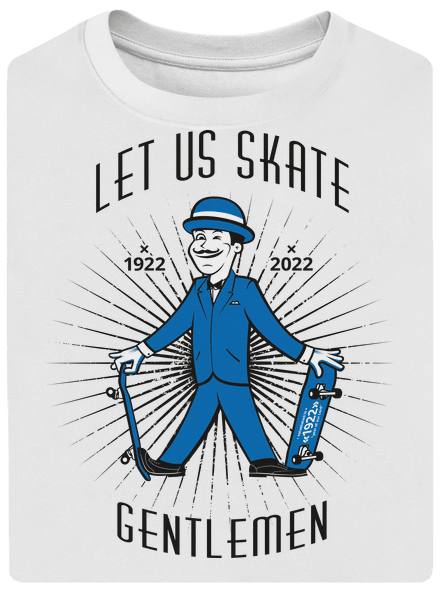 Let us skate unisex tričko oversized White