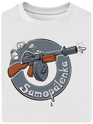 Samopálenka unisex tričko oversized White