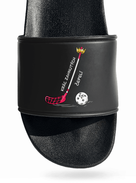 Kráľ zahnutých čepelí - florbal šľapky Black