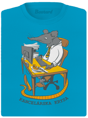 Kancelárska krysa dámske športové tričko Blue Atol