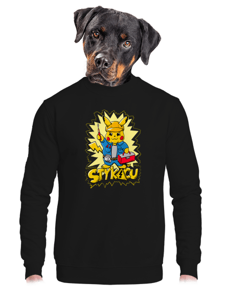 Stykaču unisex mikina bez kapucne Black