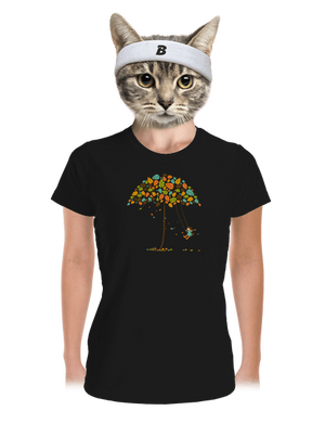 Radosť z jesene dámske športové tričko Black