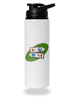 Diaľkový pochod flaša na vodu White