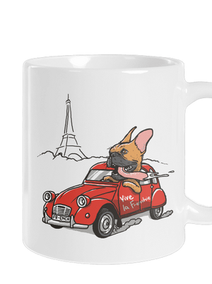 Francúzsky buldoček klasický hrnček White