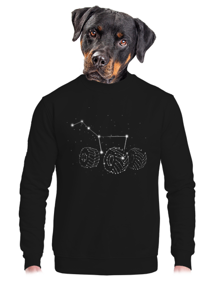 Veľký voz unisex mikina bez kapucne Black