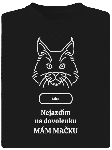 Nemôžem, mám mačku pánske športové tričko Black