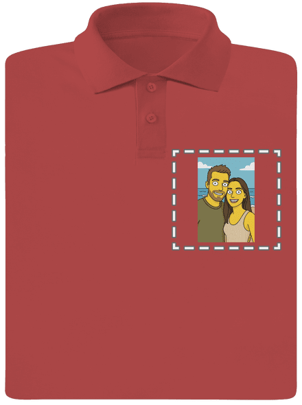 Simpsonovi z vlastnej fotky pánska polokošeľa Burgundy