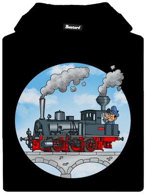 Dym z komína detská mikina klokanka Black