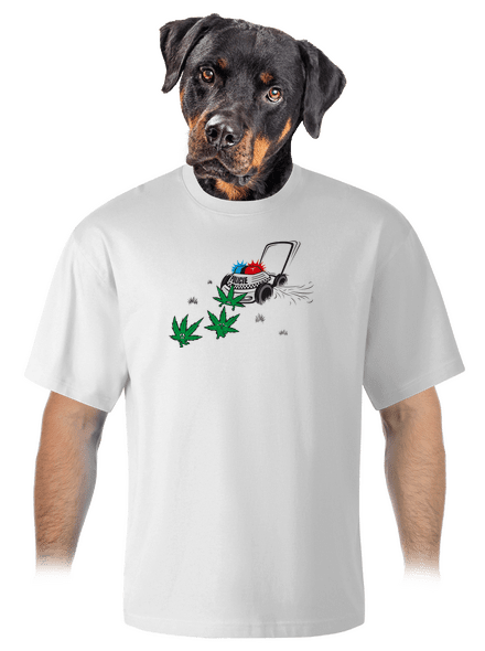 Ganja kríza unisex tričko oversized White