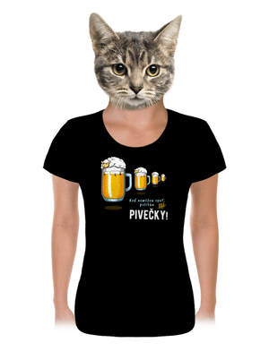 Pivečka dámske tričko Black