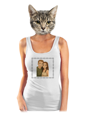 Ghibli efekt z vlastnej fotky dámske tielko klasické White