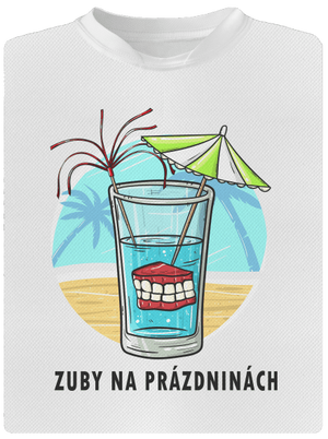 Zuby na prázdninách detské športové tričko White
