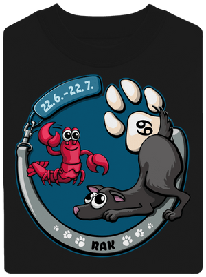 Psí horoskop: Rak unisex mikina bez kapucne Black