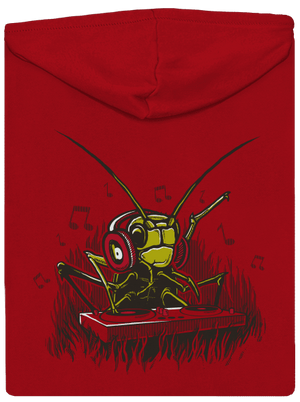 DJ Cvrček pánska mikina na zips Red