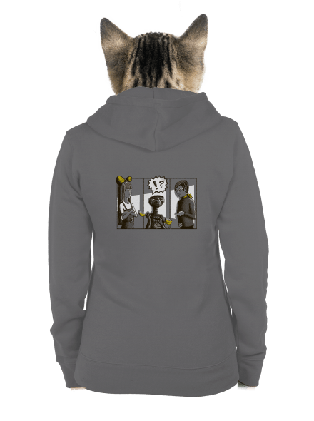 E. T. volať domov dámska mikina na zips Steel Gray