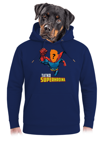 Tatko superhrdina unisex mikina premium Navy