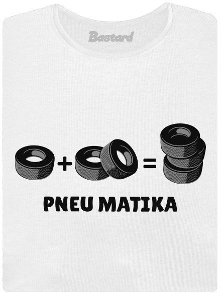 Pneu Matika dámske tričko s lemom White