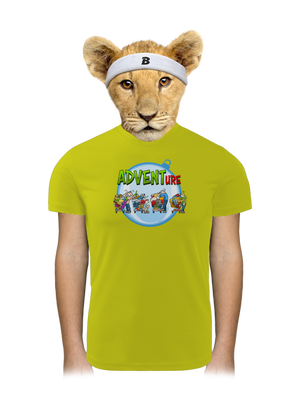 Adventure detské športové tričko Neon Yellow
