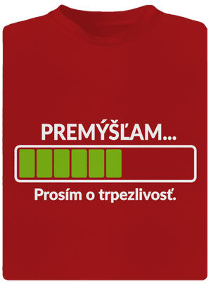 Premýšľam pánske športové tričko Red Mal