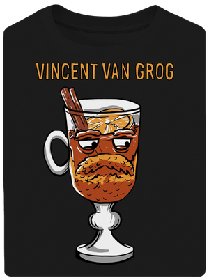 Vincent van Grog unisex tričko oversized Black