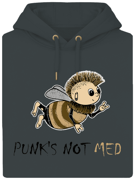 Punks Not Med unisex mikina premium Charcoal