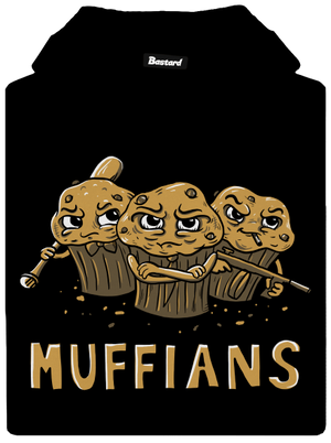 Muffians pánska mikina klokanka Black