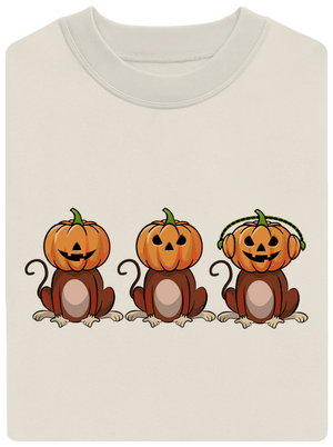 Halloween opičky unisex mikina bez kapucne Off White