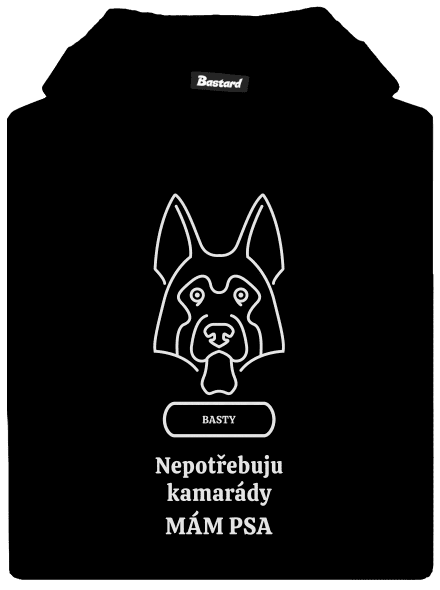Nemôžem, mám psa detská mikina klokanka Black