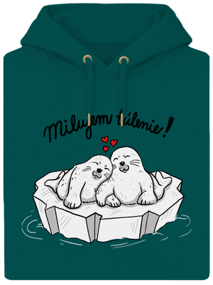 Milujem túlenie unisex mikina premium Emerald Green