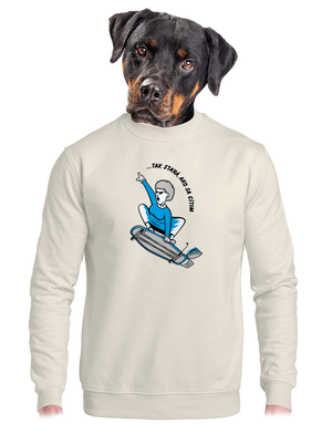 unisex mikina bez kapucne