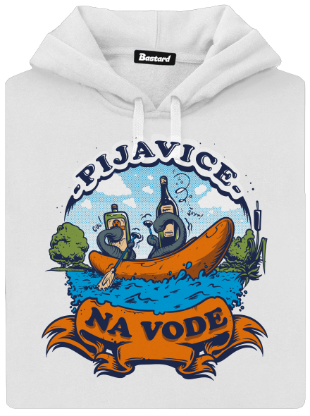 Pijavice na vode dámska mikina klokanka White