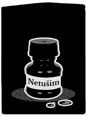 Netušim pánska mikina na zips Black