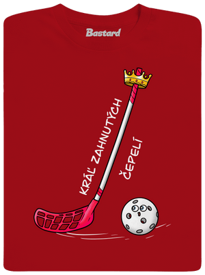 Kráľ zahnutých čepelí - florbal detské tričko Red