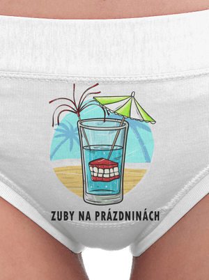 Zuby na prázdninách dámske nohavičky White