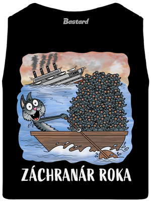 Záchranár roka pánske tielko Black