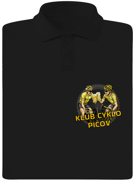 Klub cyklo pičov pánska polokošeľa Black