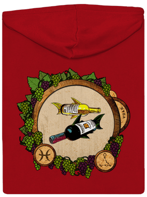 Vínny horoskop: Ryba pánska mikina na zips Red