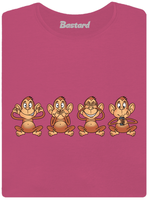 Opička s mobilom dámske tričko prémium Magenta