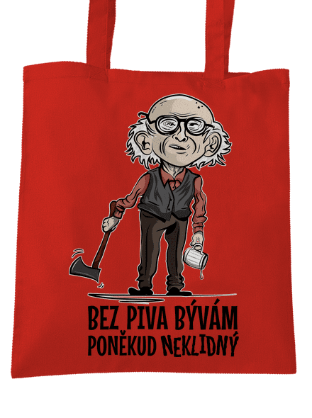 Neklidný bez piva taška Bright Red