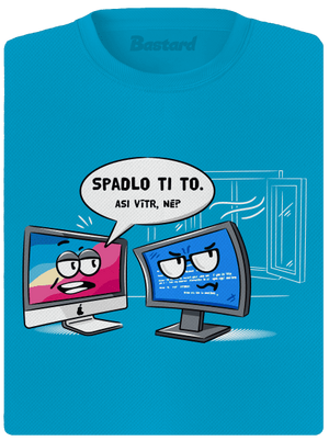 Mac vs. Windows dámske športové tričko Blue Atol