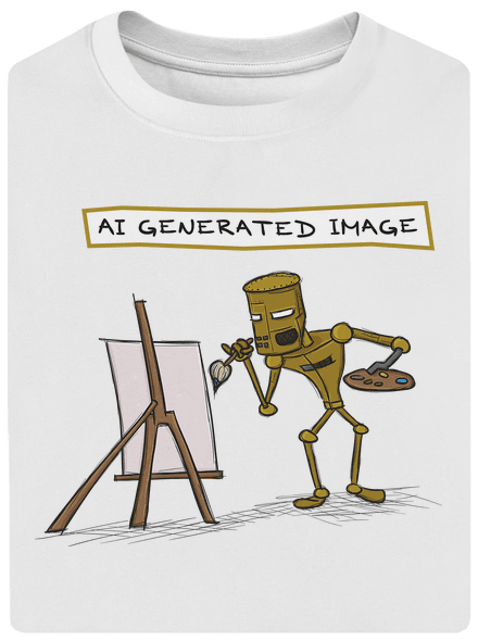 AI generated image unisex tričko oversized White